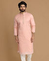 Light Pink Kurta Pajama With Minimalist Motifs image number 1